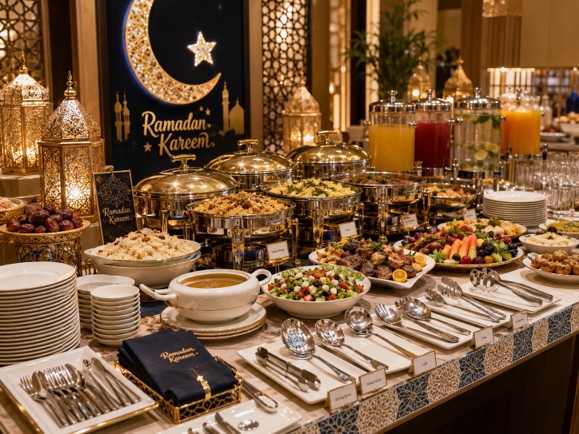 ramadan buffet setup